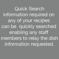 Compliant Recipe data